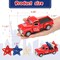 4th of July Farmhouse Metal Truck Décor – Patriotic Red, White & Blue Car Decorations for Tables, Tiered Trays, Centerpieces, Independence Day & Memorial Day